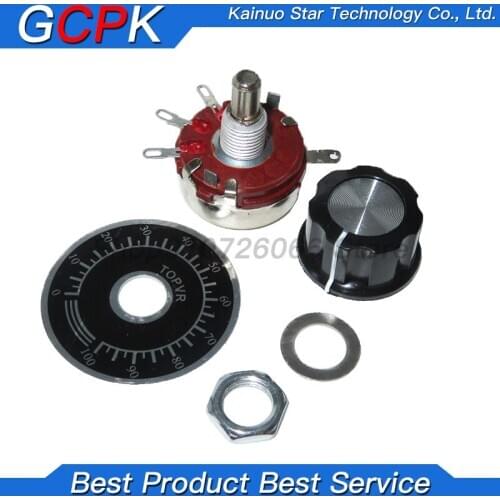 1set =3PCS WTH118 DIY Kit Parts 2W 1A Potentiometer 1K 2.2K 4.7K 10K 22K 47K 100K 470K 1M
