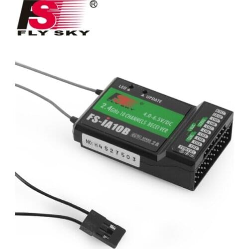 Original Fly Sky FS-IA10B 2.4G 10 channel Receiver PPM Output With iBus Port Compatible with FS-i6 FS-i6S FS-i10 For Quadcopter