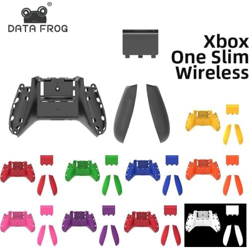 RETROMAX For Xbox One Slim Case Back With Grips And Battery Cover For Xbox One Slim Wireless Controller Back Shell 10 Colors