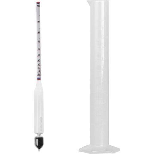 Hydrometer Tester Vintage measuring bottle Set Tools Alcoholmeter Alcohol Meter Wine Concentration Meter 0-100 hydrometer alcoho