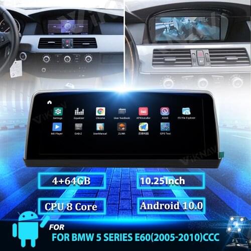 2din 10.25inch Android Car Radio Audio Carplay For BMW 5 Series E60 2005-2010 CCC GPS Navigation DVD Multimedia Player