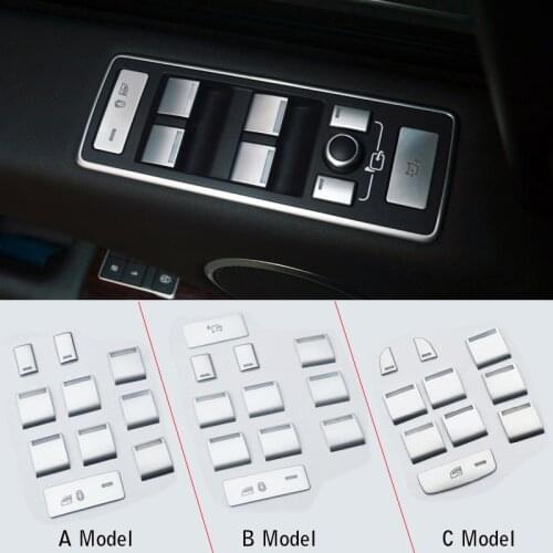 Car Door Armrest Window Lift Button Cover Trim Styling Sticker For Range Rover Vogue/ Range Rover Sport Velar/Discovery 5
