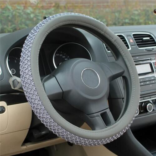 Car Ice Silk Steering Wheel Covers Cap Steering Wheel Cover Auto Interior Accessories Car Styling Supplies