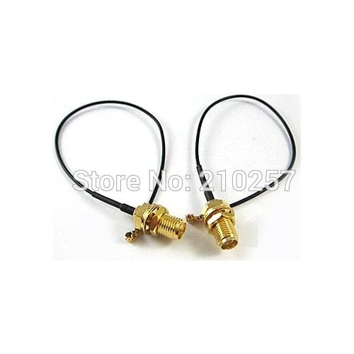 Free Shipping 200pcs Sma Female Connector to U.FL IPX Ipex Antenna WiFi Pigtail Extension Cable 15cm
