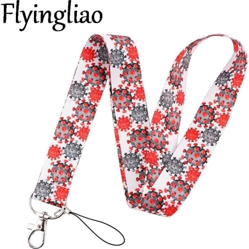 Doctor Bacteria Keychain Lanyards Id Badge Holder ID Card Pass Gym Mobile Phone Badge Holder Key Strap webbings ribbons