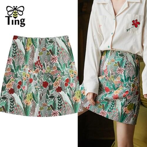 Tingfly Summer Fashion Japanese Style Kawaii Floral Mini Short Dress Lady Girl Casual A Line Skinny Ladies Skirt Bottom Saia
