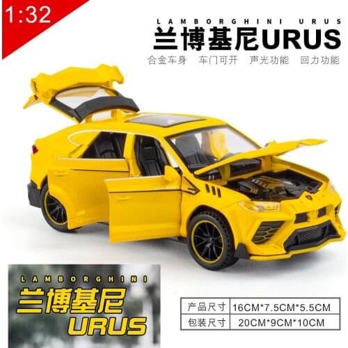 1:32 Scale Alloy Diecast Car Model For TheLamborghini URUS Collection Model Pull Back Toys Car With Sound&Light- Red/Blue/Silver