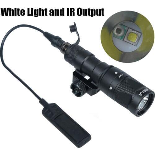 M300V Weapon Tactical Light Scout Light IR Output LED White Light Remote Pressure Switch Infra-red Output 20mm Rail for Hunting