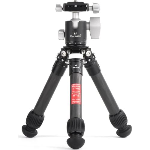 Marsace MT-5 Lightweight Tripod Portable Carbon Fiber Travel CB-30 Ballhead Compact Tripod For Mobile Phones,For Sony Canon Fuji