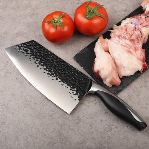 Hammer Forged Kitchen Knife 5Cr15mov Super Sharp Blade Chef Cleaver Knife Cooking Kitchen Knives Handmade Slicing Knives Set
