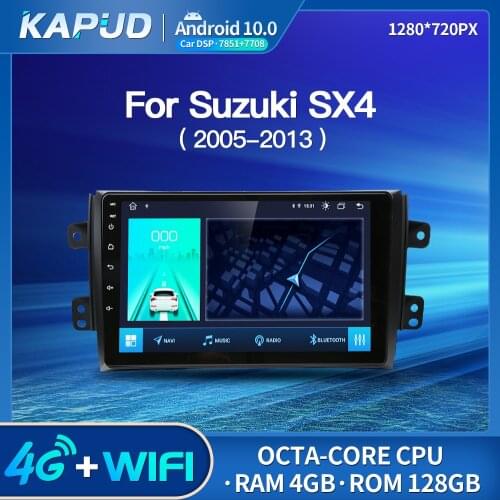 Kapud Android 10 Auto Radio 9" Car Stereo Multimedia Player For Suzuki SX4 2006-2013 GPS 4G Wifi DSP Navigation