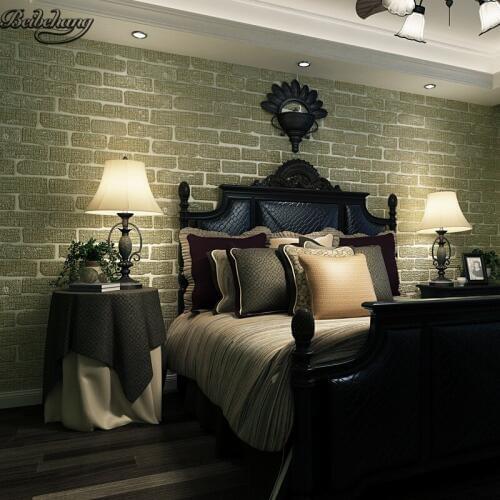 Beibehang Mediterranean Retro Brick Wallpaper Cozy Living Room Bedroom TV Background Restaurant Wallpaper