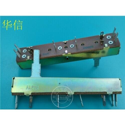 Original new 100% 7.3cm straight sliding push double potentiometer tap W250K with mid point shank length 20MMC (SWITCH)