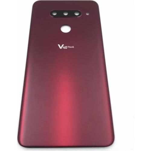 Original Glass Battery Cover For LG V40 ThinQ V405QA7 V405UA V405 Rear Housing Door Back Case With Camera Lens