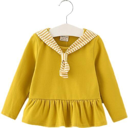 Toddler Girls Striped Shirts Spring Autumn Baby Girl Cotton Shirt Long Sleeve Kids Blouses For Girls Children School Tee Shirt