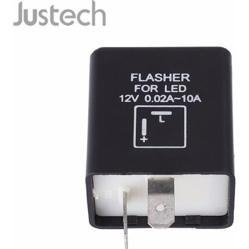Justech Flasher Relay For Universial 12V motorcycle car motorbike for tungsten and LED turn signal lights
