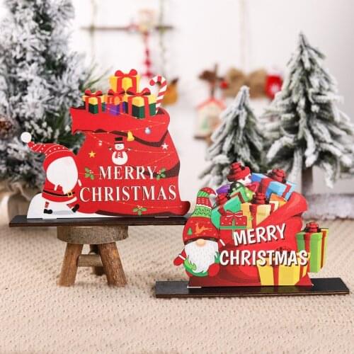 Christmas Wooden Decor Merry Christmas Decorations for Home 2021 Christmas Ornament Navidad Noel Xmas Gifts Happy New Year 2022