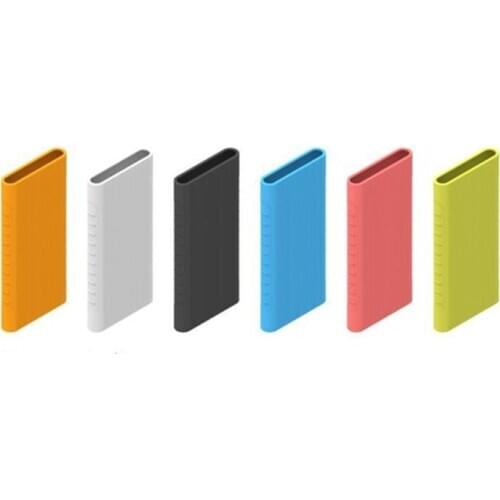 Silicone Protector Case Cover For Xiao mi Power Bank 2 10000 mAh Dual USB Port Skin Shell Sleeve For Power bank Model PL