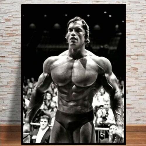 Modern Arnold Schwarzenegger Bodybuilding Poster Inspirational Fitness Print Picture Home Room Wall Art Decorative Painting