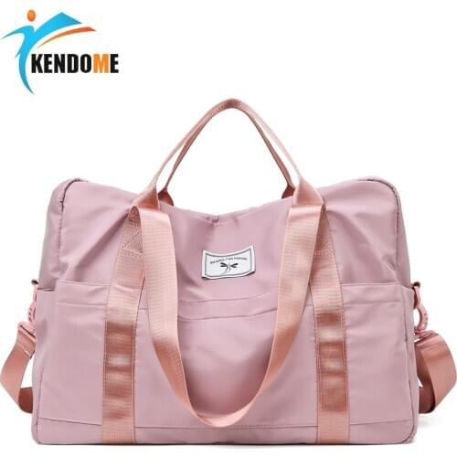 Nylon Gym Bags Women Waterproof Sports Bag Pink Travelling Bags And Luggage For Women Sac De Sport Fitness Bag Sport Should Bag