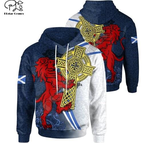 PLstar Cosmos Newest Fashion Scotland Lion Symbol 3D Print Hoodie Sweatshirts Flag Zip Hooded Men/Women Casual Streetwear S1