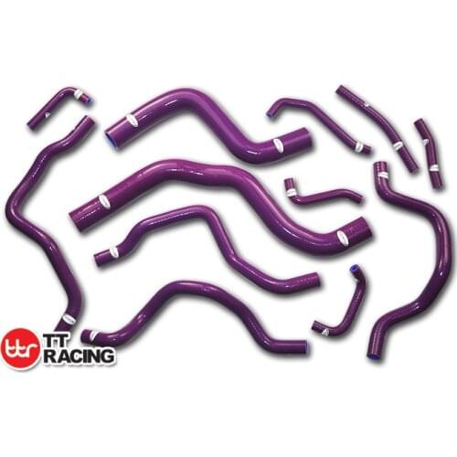 TT1404DPU - Mitsubishi LANCER EVO 7 8 CT9A Turbo 4G63 Silicone Radiator Hose Kit Purple