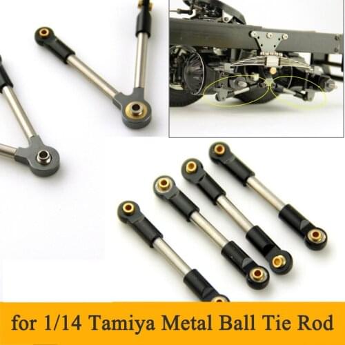 Metal Universal Ball Tie Rod for 1/14 Tamiya RC Truck Car SCANIA R730 R470 R620 VOLVO FH12 ACTROS 3363 1851 AROCS MAN TGX Diy