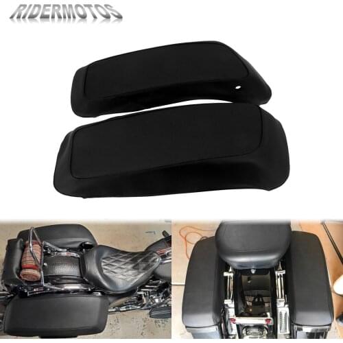 Motorcycle Waterproof Saddlebag Lid Cover Bagger Audio Rain Dust Speaker Lids Leather For Harley Touring 2014-Up FLHX FLHR FLTRX