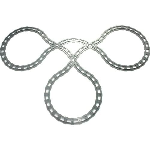 Railway Transport Vehicle Track Sets Big Building Blocks Trailer Track Accessory DIY Bricks Interactive Toys For Children Gifts