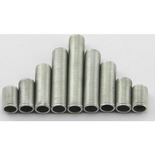 1pcs M8 pitch 1.0mm Steel galvanized hollow lamp light bolt screw full threaded pole ceilling light hanging 85/90/95mm length