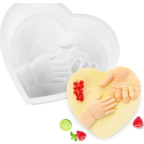 1pcs Big Hands and Small Hands Food Grade Silicone Cake Mold/Chocolate Mold/Mousse Cake Mold/Crafts DIY Mold