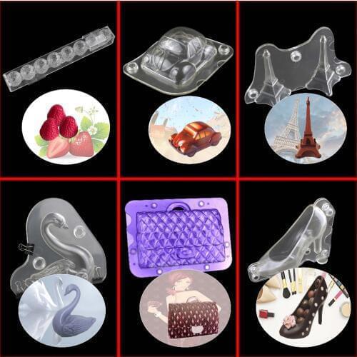 3D Chocolate Mold Polycarbonate,Kitchen candy mold DIY Pastry baking for cake decorating tools,Confectionery pastry tools