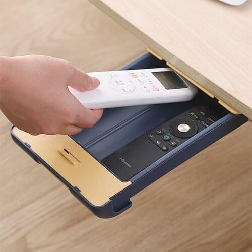 Simple Style Hidden Drawer Large Storage Box Plastic Stationery Pen Cosmetic Sundries Storage Multifunctional Storage
