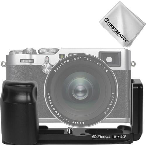 First2savvv Quick Release L Plate Bracket Holder Hand Grip for Fuji Fujifilm X100F Camera, Benro Arca Swiss Tripod Head