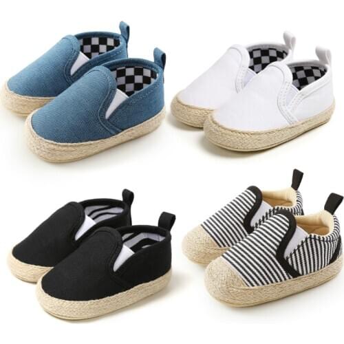 Baby Casual Shoes Boys Solid Sneaker Cotton Soft Anti-Slip Sole Newborn Infant Toddler Canvas Shoes For 0-18M