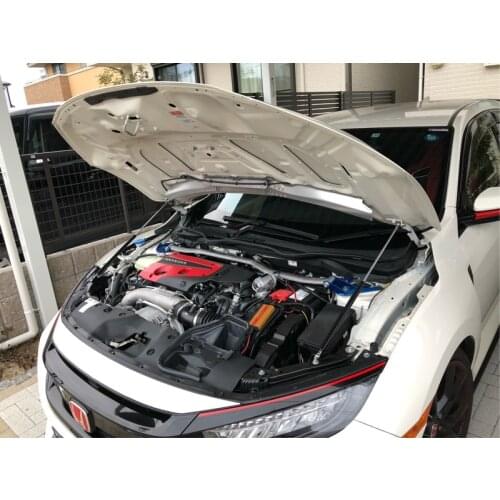 For Honda Civic Type R FK8 2017-present Front Bonnet Hood Modify Gas Struts Carbon Fiber Spring Damper Lift Support Absorber