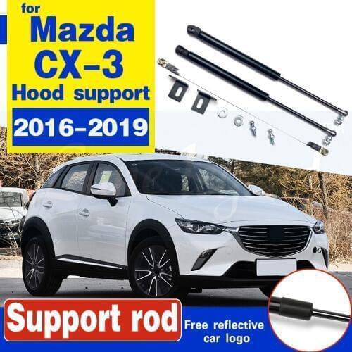 For Mazda CX-3 2016 2017-2019 Car Engine Cover Supports Struts Rod Front Bonnet Hood Lift Hydraulic Rod Strut Spring Shock Bar