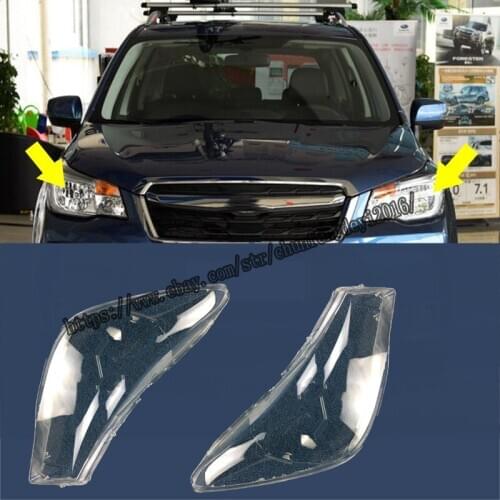 For Subaru Forester 2013-2016 Car Headlight Lens Headlamp Cover Left Right Pair high quality Car modification accessories