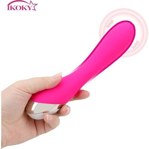 IKOKY Dildo Vibrator USB Rechargeable Sex Toys For Women AV Stick G Spot Magic Wand Clitoris Stimulator Female Masturbation