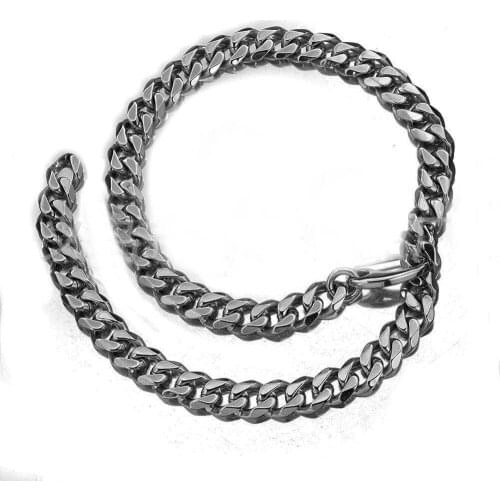 Hip Hop T Show Miami Cuban Chains Jewelry Thick Stainless Steel Chunky Necklace Silver Plated Rapper Sexy Men Collar Necklaces