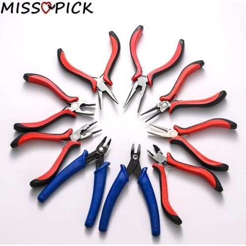 1pcs 11-13cm Stainless Steel Needle Nose Pliers Jewelry Making Hand Tool Red Blue Tools Kit DIY Jewellery Accessories Design