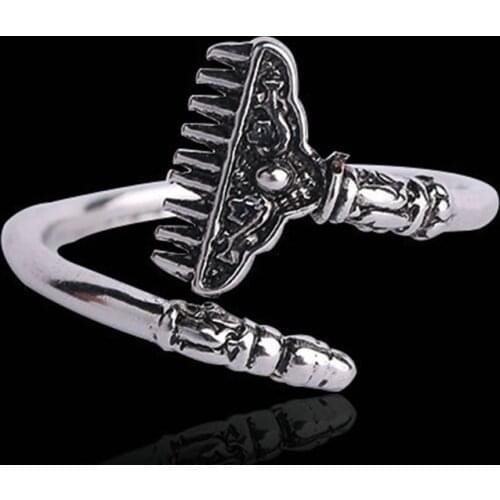 Alloy Ring Journey to the West Weapon Pig Eight Rings Nine Tooth Rake Opening Ring For Men Fashion Rings