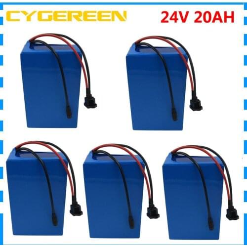 Wholesale 5pcs/lot 7S 24V 20AH Lithium Battery 24 V 30AH 40AH 50AH Ebike Scooter Bateria with PVC Case 50A BMS 5A Charger