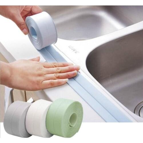 3.2M Kitchen Bathroom Shower Sink Bath Sealing Strip Tape Strong PVC Self Adhesive Plaster Waterproof Mould Proof Wall Sticker