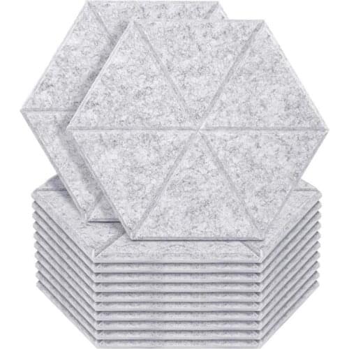 Hot-12 Pack Sound Proof Padding Acoustic Panels,Hexagon Sound Absorbing Panel Beveled Edge Sound Panels,Acoustic Treatment