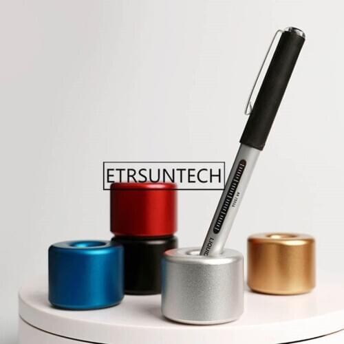 50pcs Metal Desktop Pen Holder Stand Creative Office Stationery Aluminum Alloy Round Pen Storage Organizer