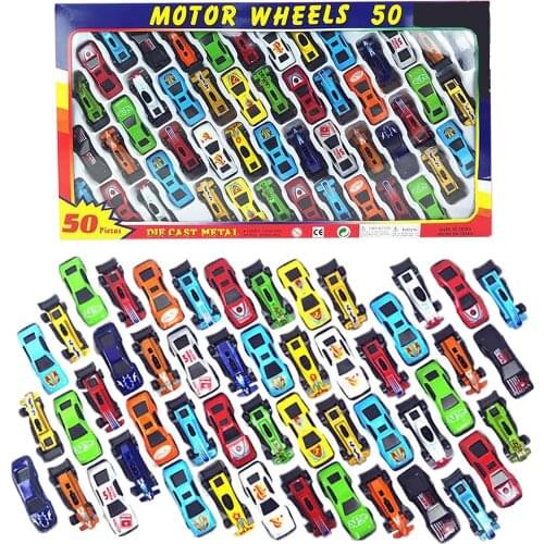 50Pcs Mini Childrens Alloy Car Pull Back Diecast Kids Metal Action Model Cars Hot Educational Toy For Boy Birthday Gifts