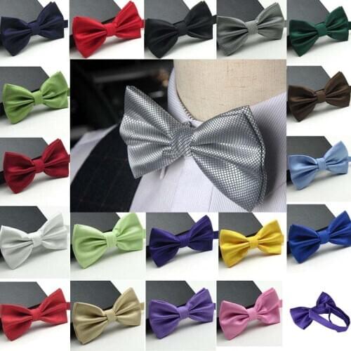 Mens Adjustable Dress Wedding Tuxedo Pretied Black Bow Tie Check Bowties Neck KIDS Fancy NEW Bow Prom Formal
