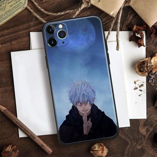 Jujutsu Kaisen Satoru Gojo Soft Silicone Glass Phone Case Cover Shell For iPhone SE 6 6s 7 8 Plus X XR XS 11 12 Mini Pro Max