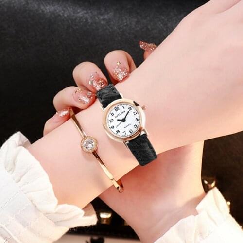 2021 New Watch women Simple Classic Vintage Women Small Dial Watch Leather Strap Quartz Clock Women Watches Gift Reloj mujer